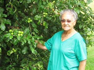 Nannie Stanley at the Mother Tree